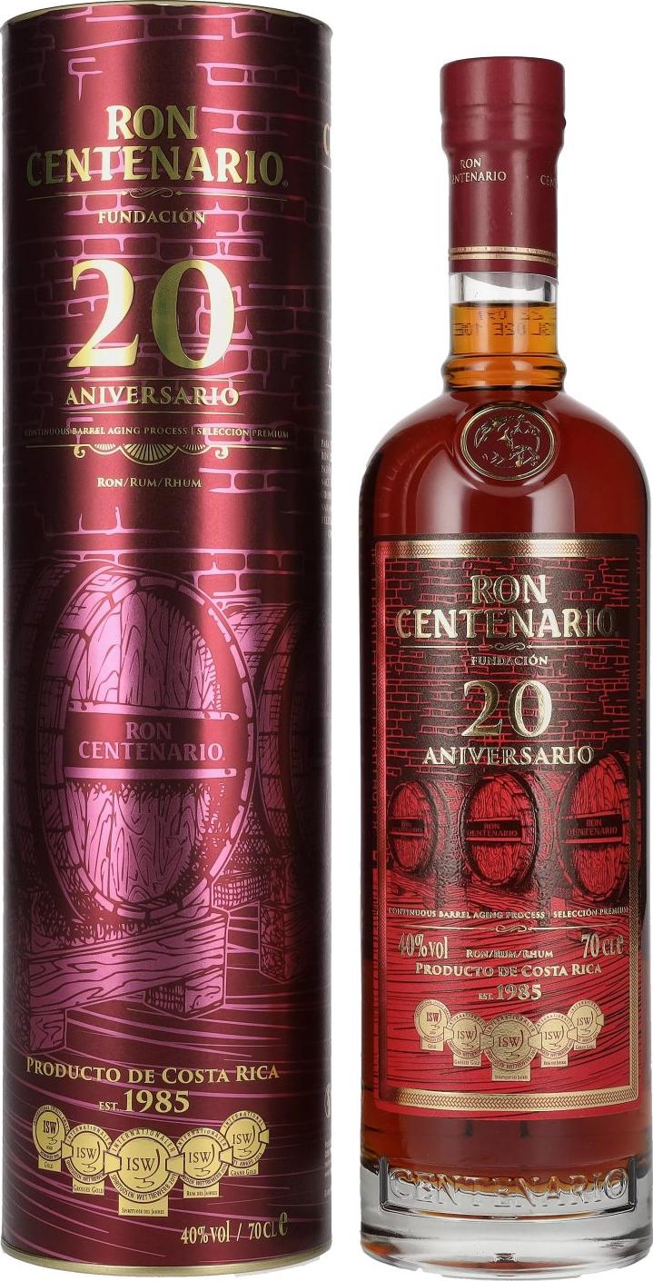 Ron Centenario FUNDACIÓN 20 Sistema Solera Rum 40% Vol. 0,7l in Giftbox