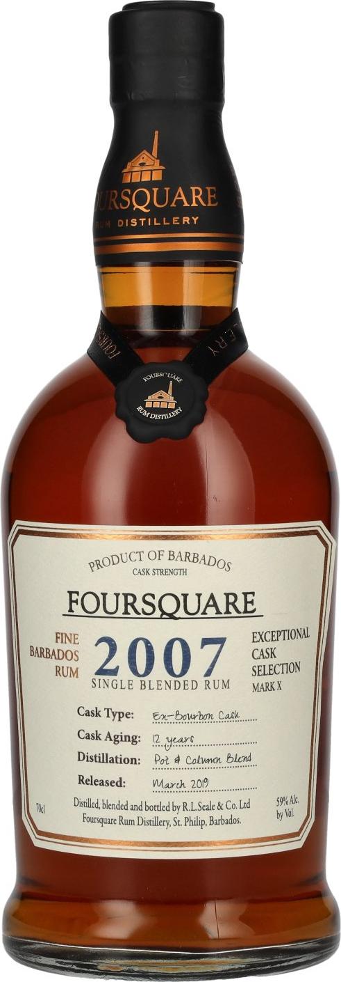 Foursquare 12 Years Old Single Blended Rum Cask Strength 2007 59% Vol. 0,7l