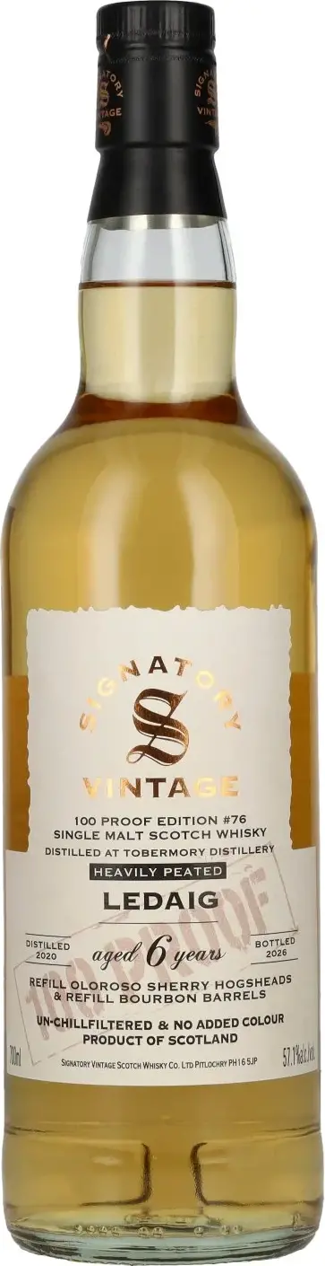 Signatory Vintage 100 Proof Edition LEDAIG 6 Years Old Single Malt #76 2020 57,1% Vol. 0,7l