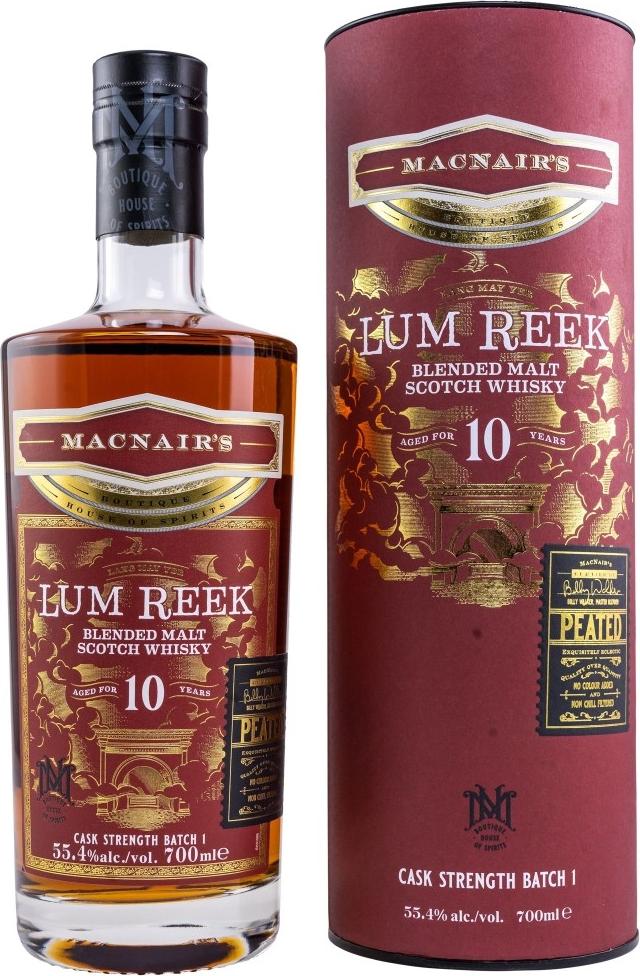 MacNair's Lum Reek 10 Years Old CASK STRENGTH Batch 1 55,4% Vol. 0,7l in Giftbox