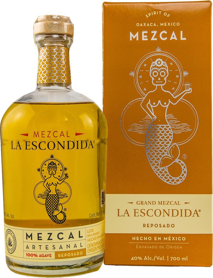 La Escondida Mezcal Artesanal Reposado 40% Vol. 0,7l in Giftbox