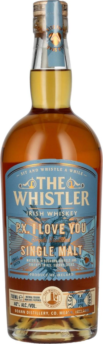 The Whistler P.X. I LOVE YOU Irish Whiskey Single Malt 46% Vol. 0,7l