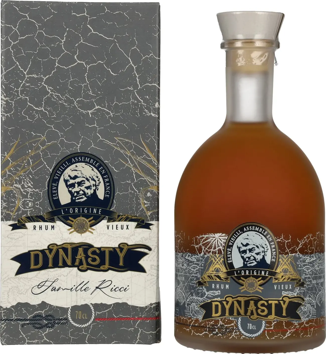 Famille Ricci DYNASTY Rhum Vieux 40% Vol. 0,7l in Giftbox