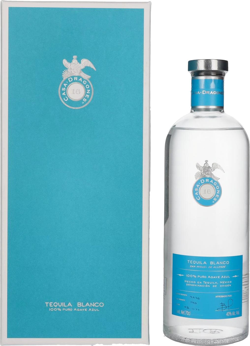 Casa Dragones Tequila BLANCO 100% Puro Agave Azul 40% Vol. 0,7l in Giftbox