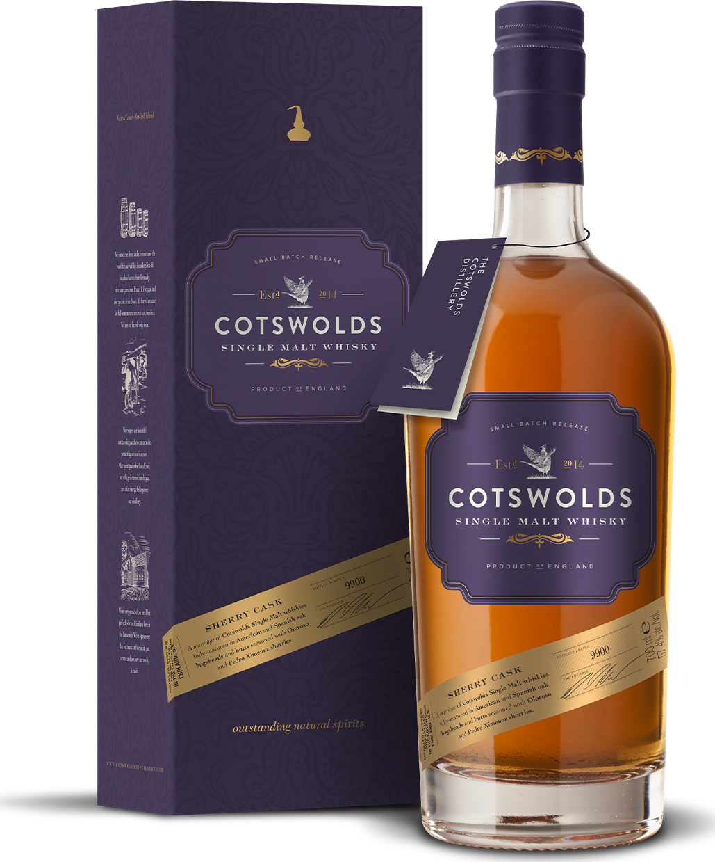 Cotswolds SHERRY CASK Single Malt Whisky 57,4% Vol. 0,7l