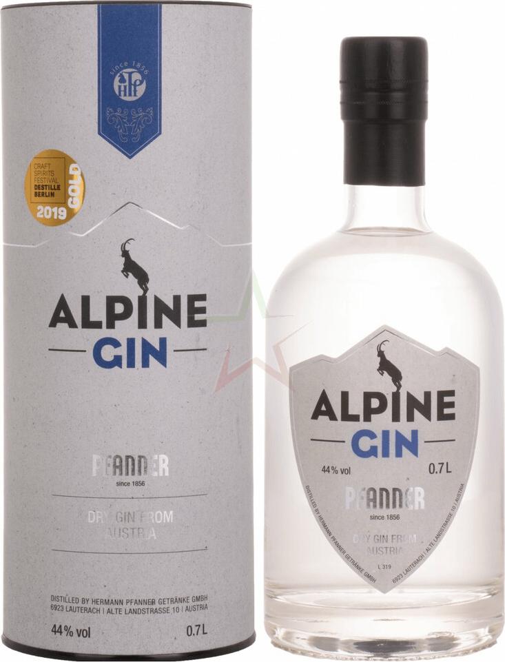 Pfanner Alpine Dry Gin 44% Vol. 0,7l in Giftbox