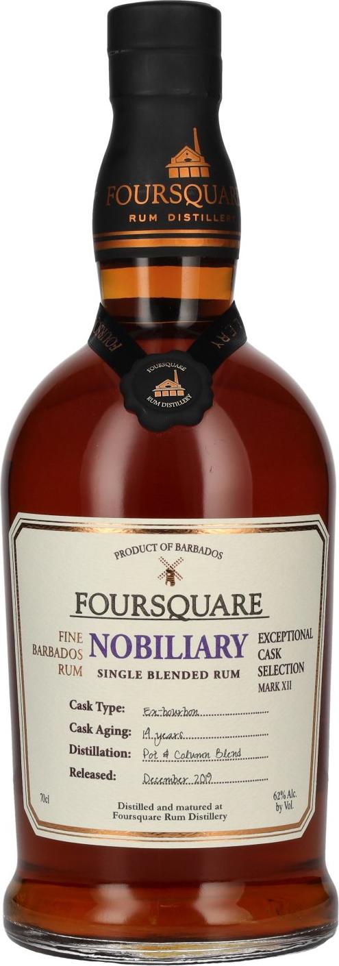 Foursquare 14 Years Old NOBILIARY Single Blended Rum 62% Vol. 0,7l