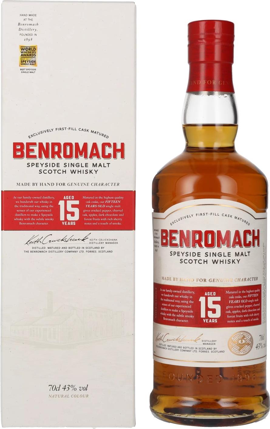 Benromach AGED 15 YEARS 43% Vol. 0,7l in Giftbox