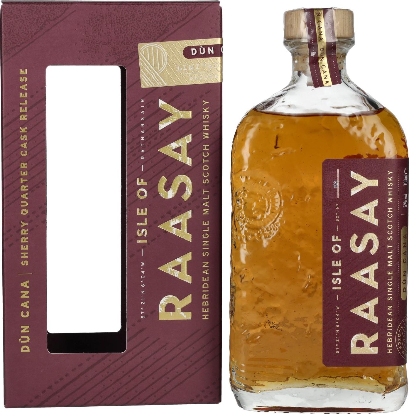 Isle of RAASAY Dùn Cana Second Edition Sherry Quarter Cask Limited Release 52% Vol. 0,7l in Giftbox