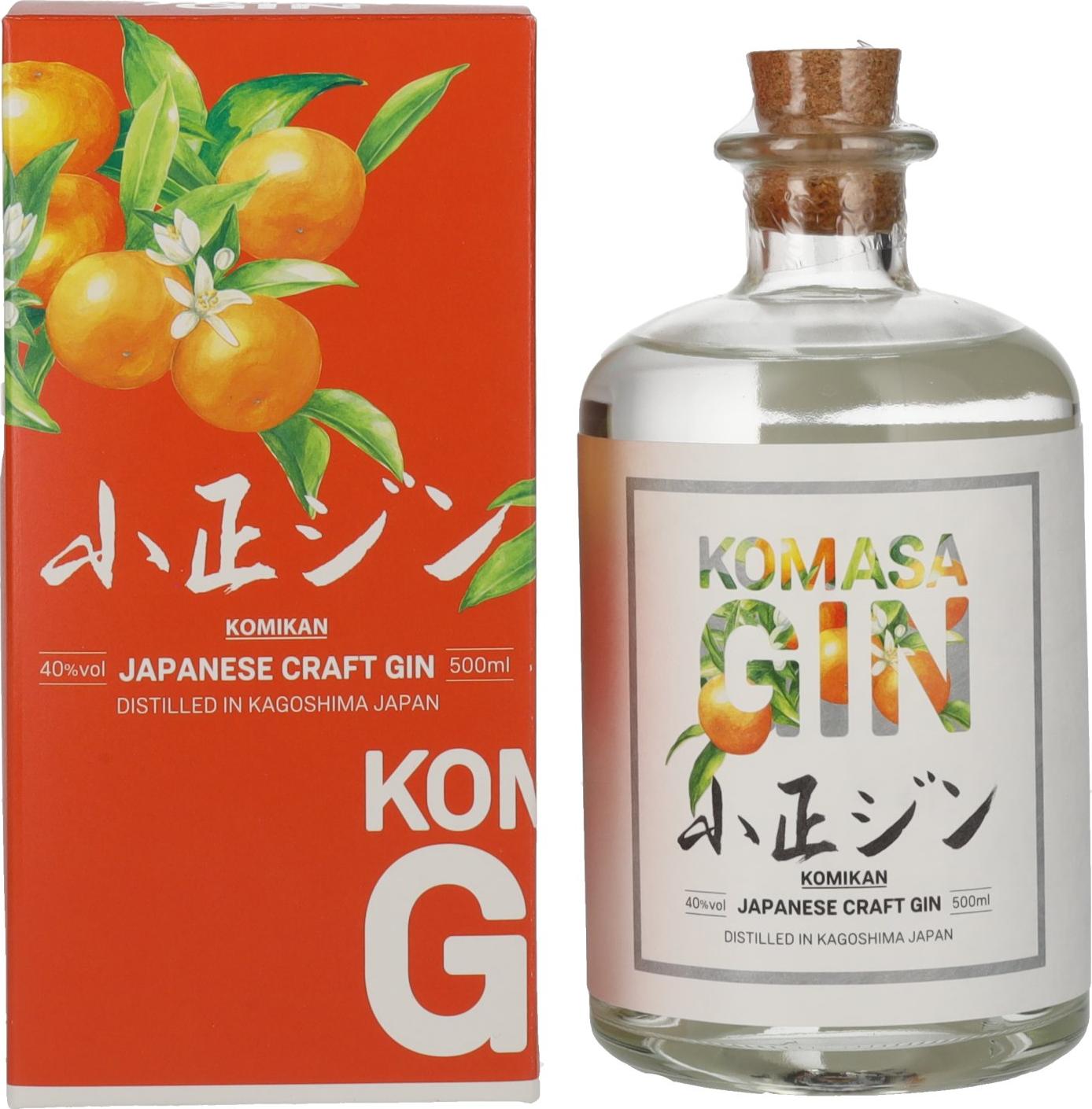 Komasa SAKURAJIMA KOMIKAN Gin 40% Vol. 0,5l in Giftbox