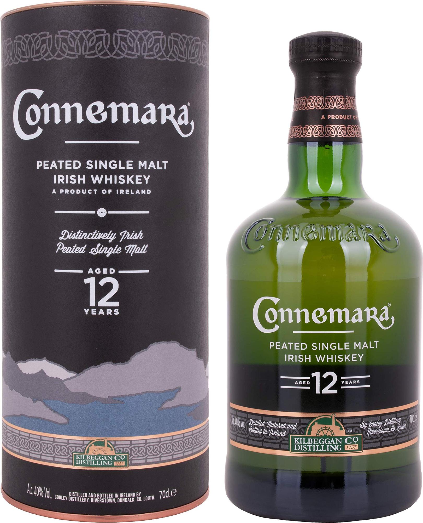 Connemara 12 Years Old Peated Single Malt Irish Whiskey 40% Vol. 0,7l in Giftbox