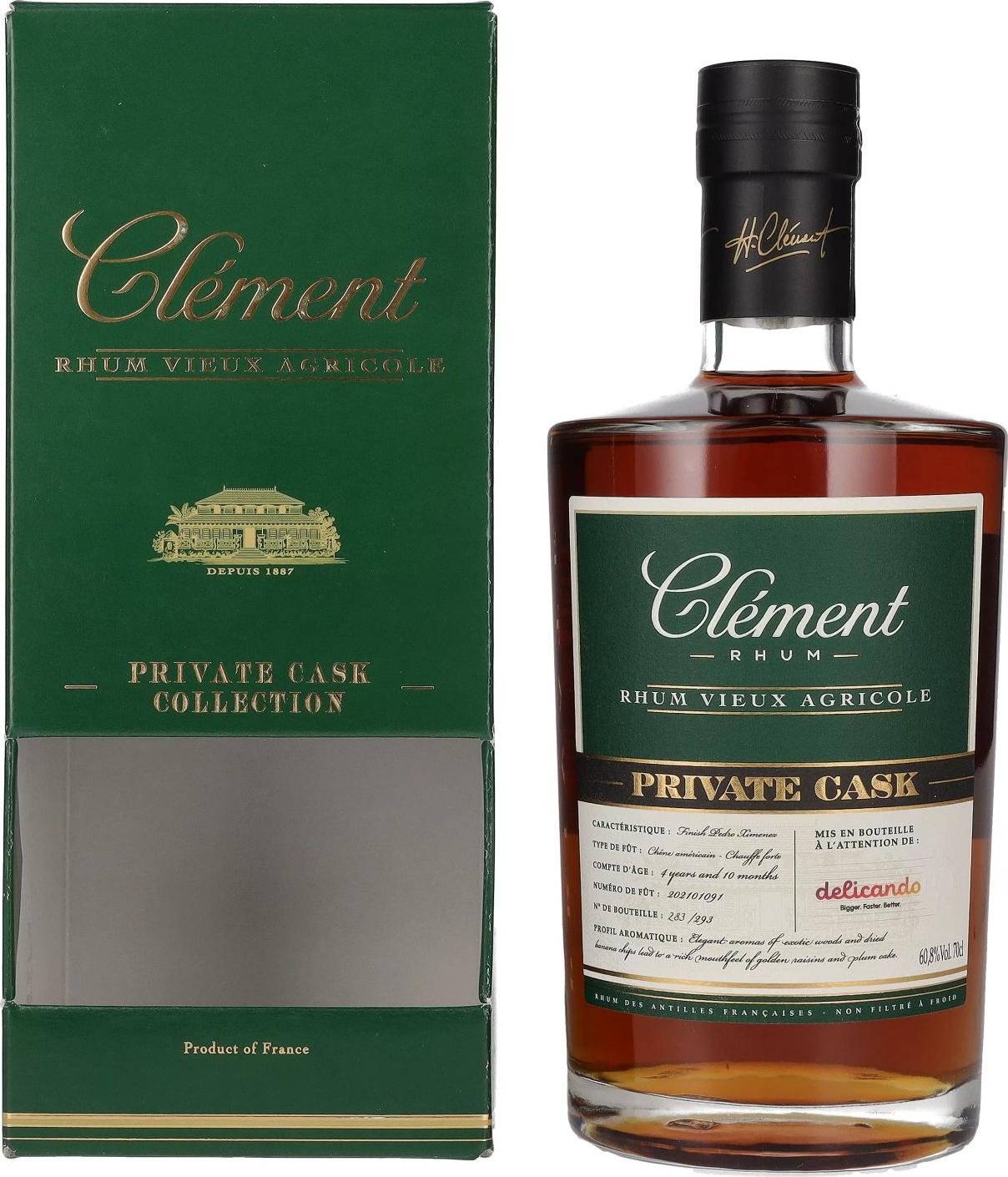 Clément Rhum Vieux Agricole PRIVATE CASK Pedro Ximénez 60,8% Vol. 0,7l in Giftbox