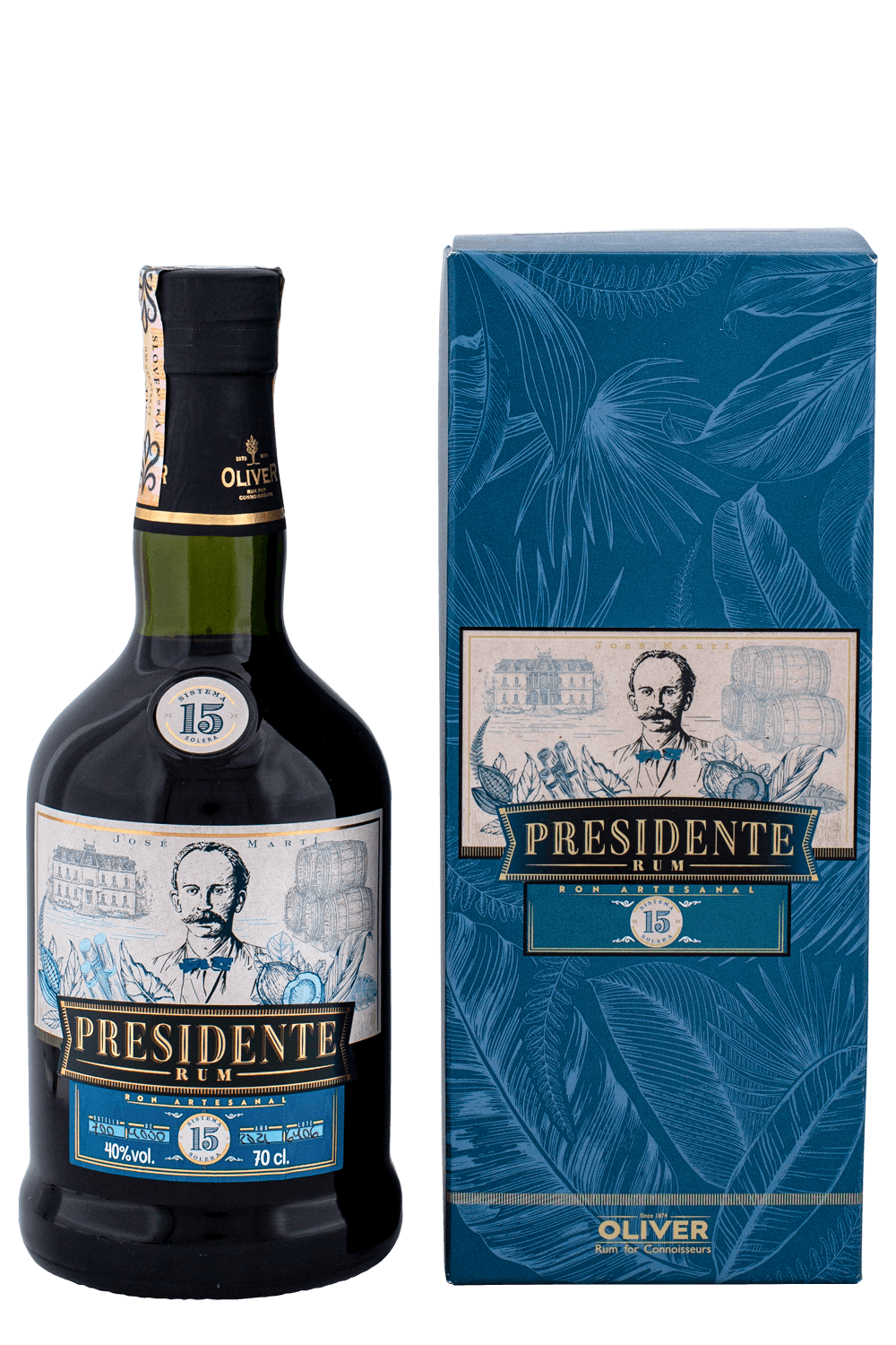 Presidente Marti 15 YO Rum 40% Vol. 0,7l in Giftbox
