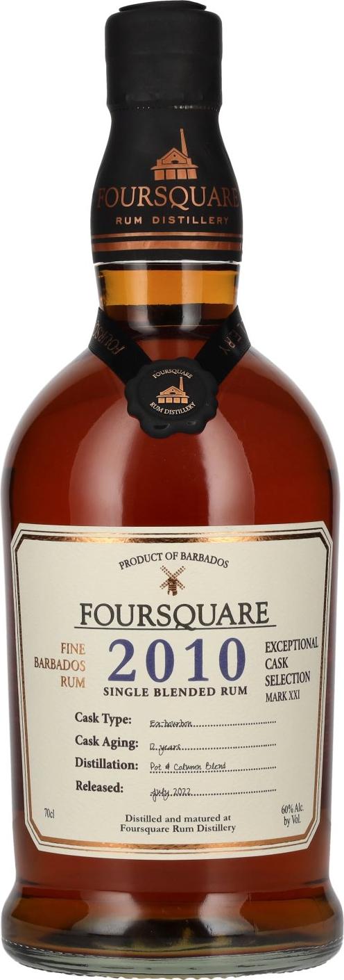 Foursquare 12 Years Old Single Blended Rum Cask Strength 2010 60% Vol. 0,7l