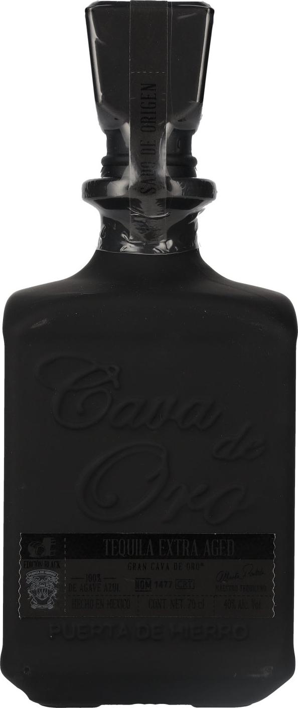 Cava de Oro EXTRA AÑEJO BLACK Tequila 100% de Agave Azul 40% Vol. 0,7l