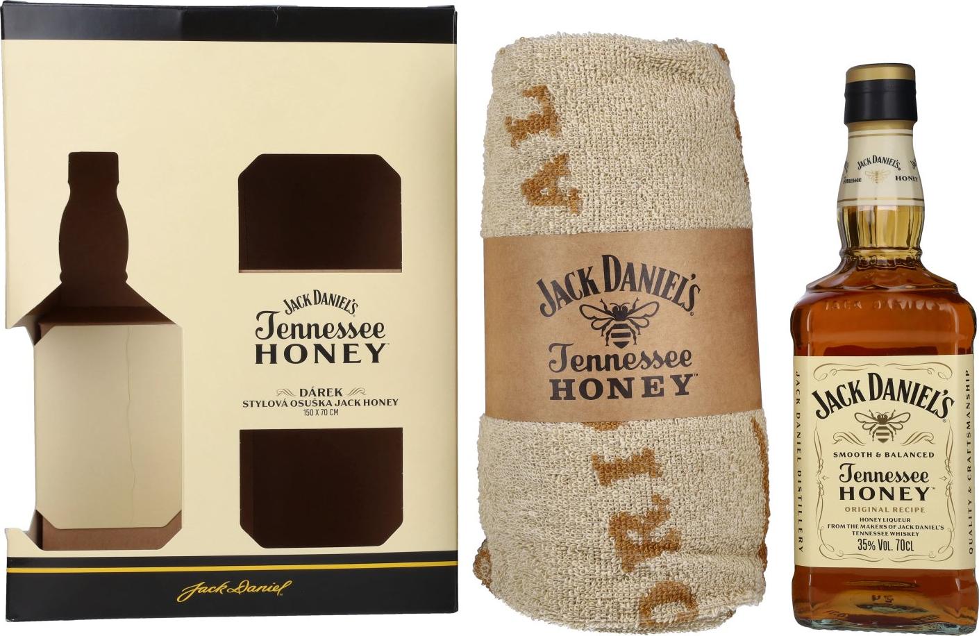 Jack Daniel's HONEY 35% Vol. 0,7l in Giftbox with Handtuch