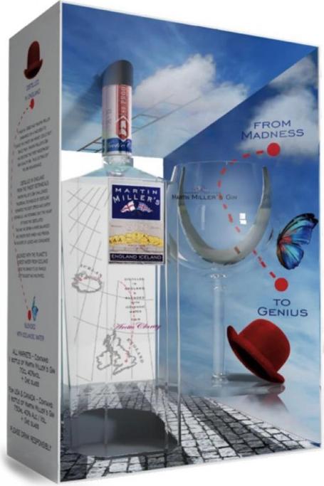 Martin Miller's Gin 40% Vol. 0,7l in Giftbox with Glass