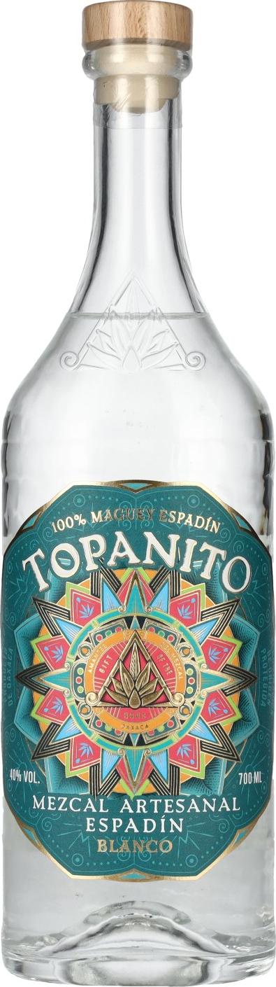 Topanito Mezcal Artesanal Blanco 100% Mague Espadín 40% Vol. 0,7l