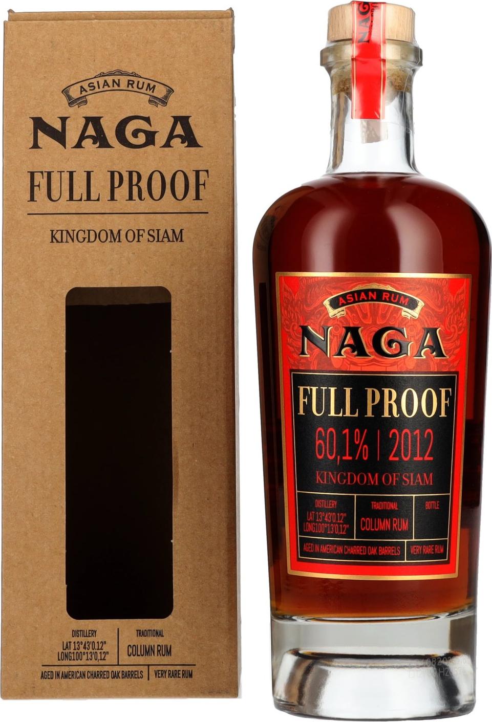 Naga Full Proof Asian Rum KINGDOM OF SIAM 2012 60,1% Vol. 0,7l in Giftbox
