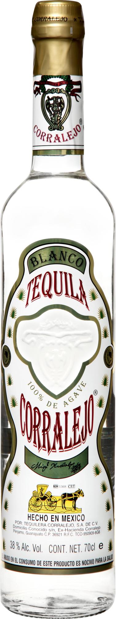 Corralejo Tequila BLANCO 100% de Agave 38% Vol. 0,7l