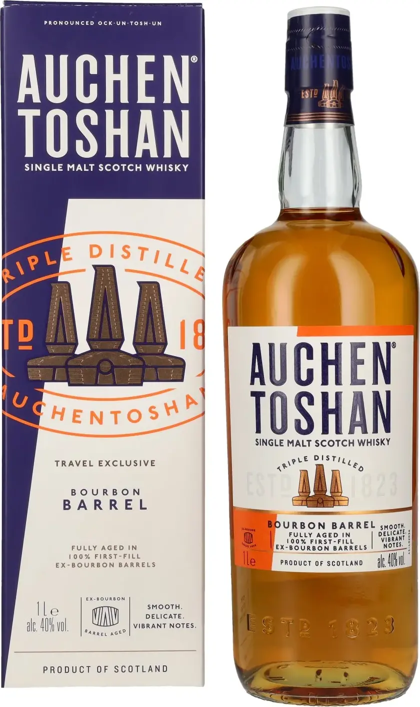 Auchentoshan BOURBON BARREL Single Malt Scotch Whisky Travel Exclusive 40% Vol. 1l in Giftbox