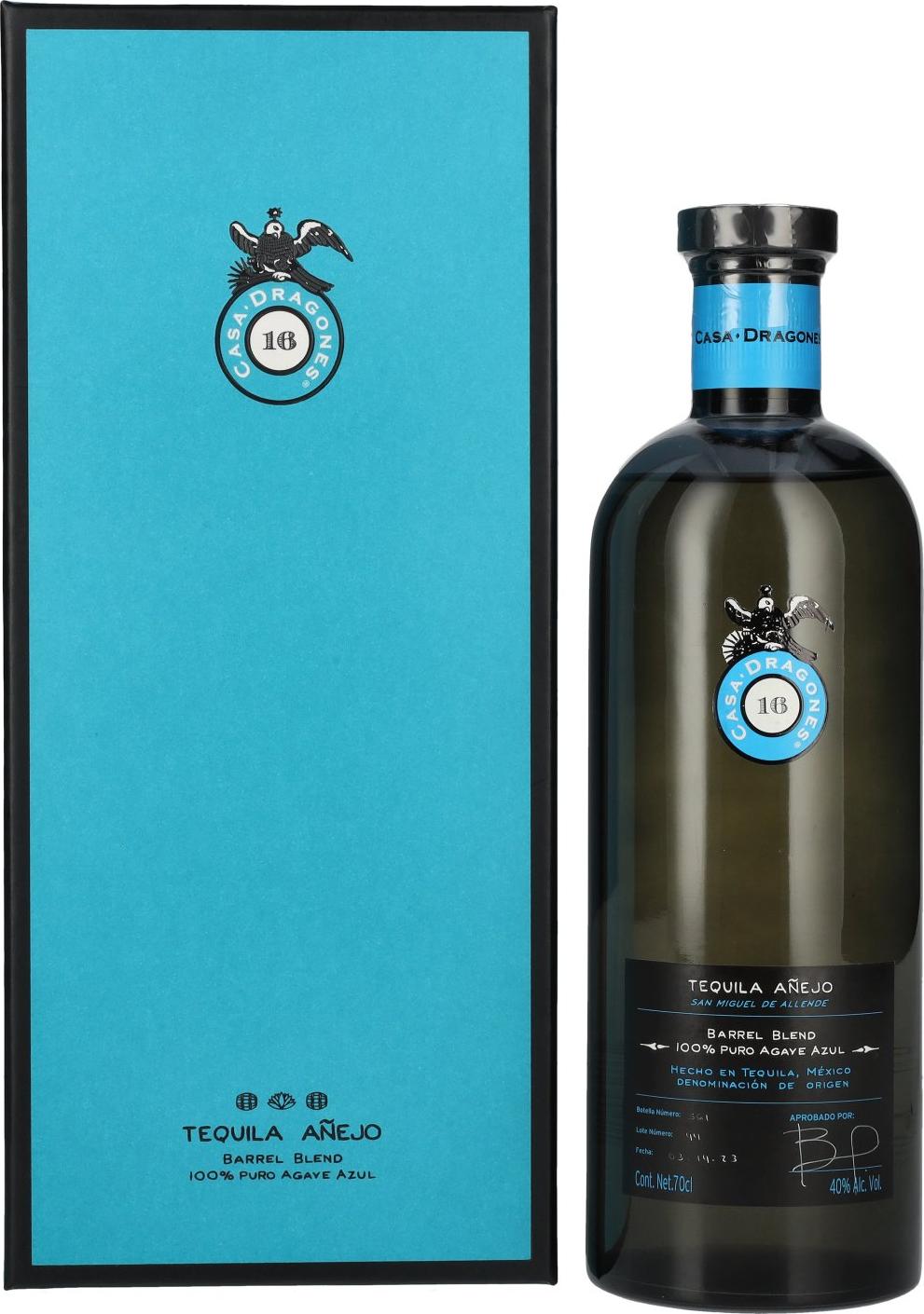 Casa Dragones Tequila AÑEJO Barrel Blend 100% Puro Agave Azul 40% Vol. 0,7l in Giftbox