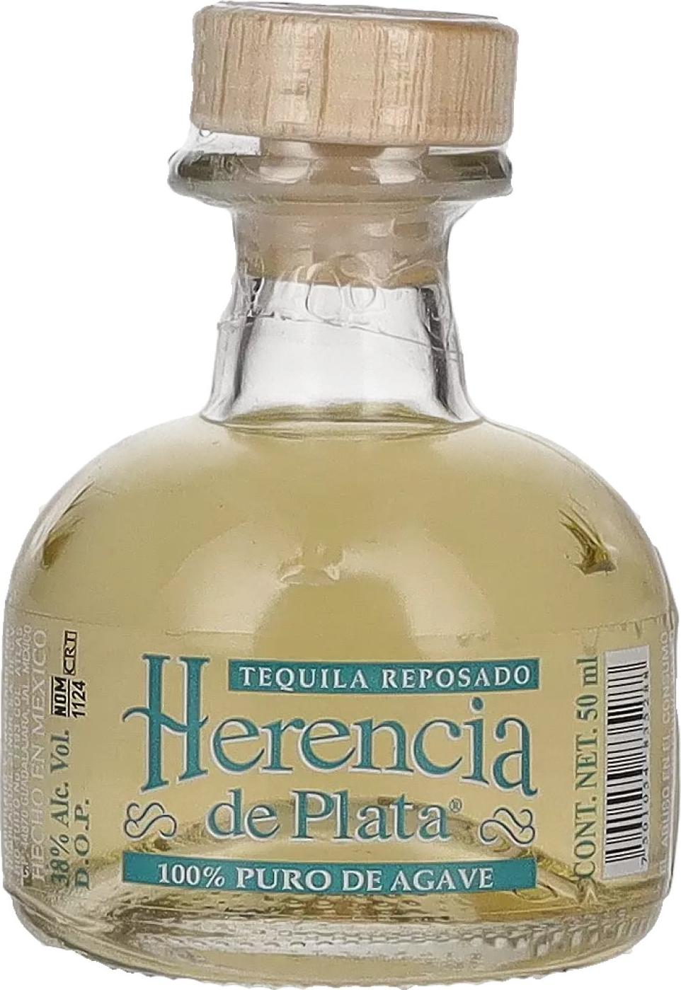 Herencia de Plata REPOSADO Tequila 100% Puro De Agave 38% Vol. 0,05l (Mini)
