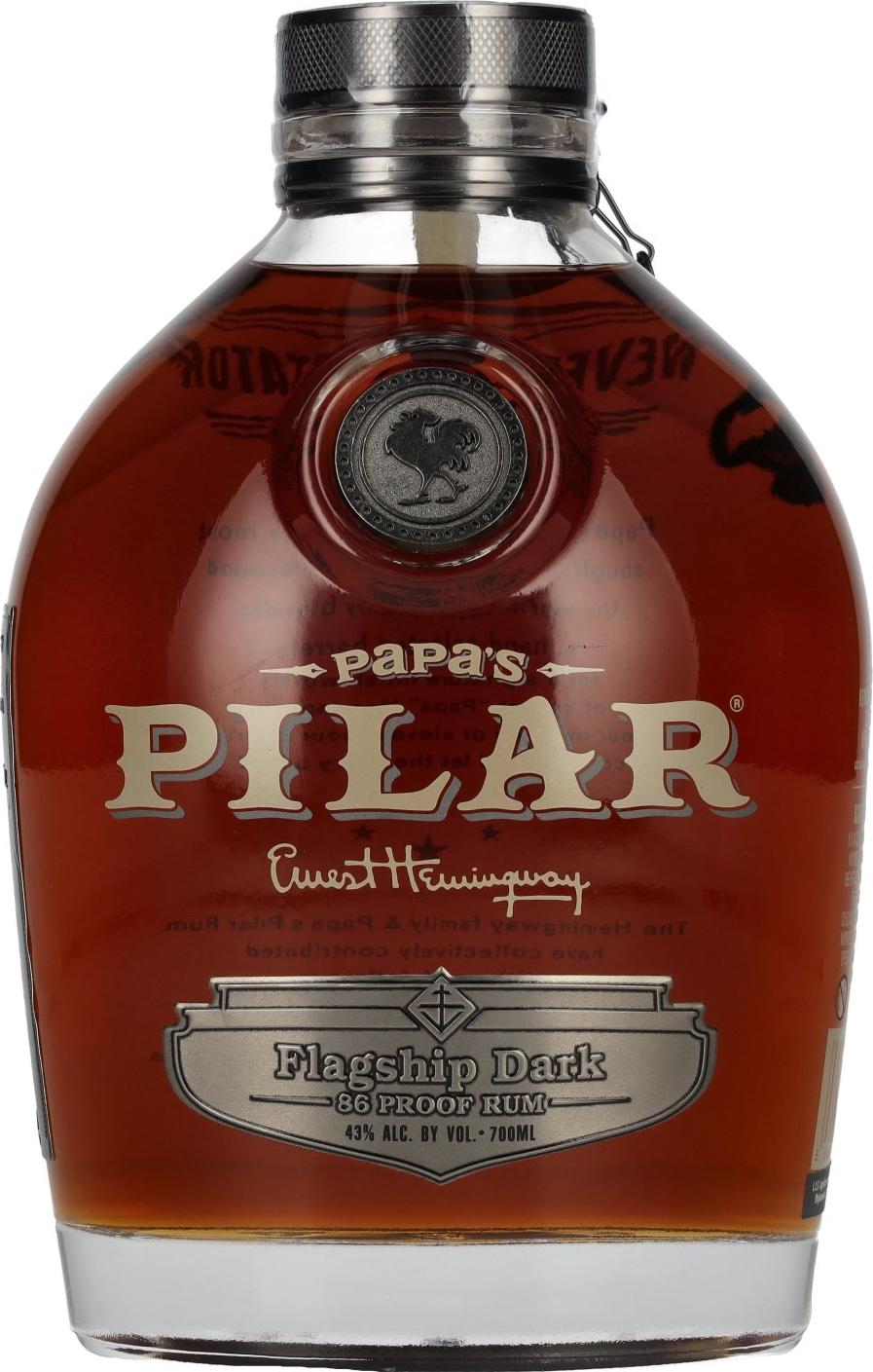 Papa’s Pilar Flagship DARK RUM 43% Vol. 0,7l