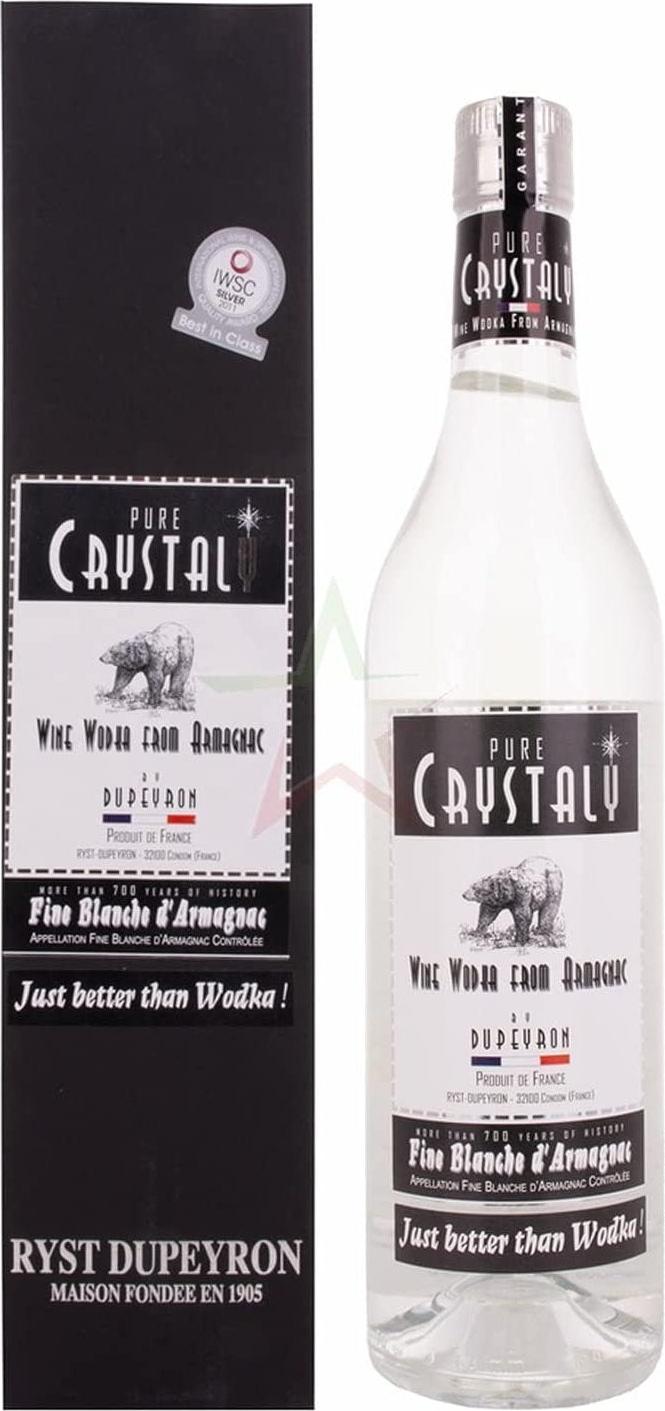 Ryst-Dupeyron Ryst Dupeyron Pure CRISTALY Wine Wodka from Armagnac 40% Vol. 0,7l in Giftbox