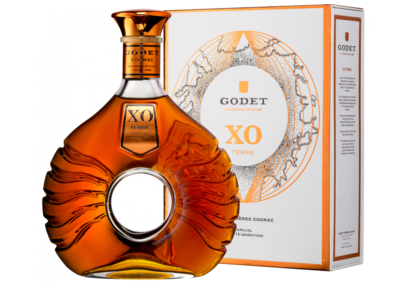 Godet Cognac XO TERRE 40% Vol. 0,7l in Giftbox