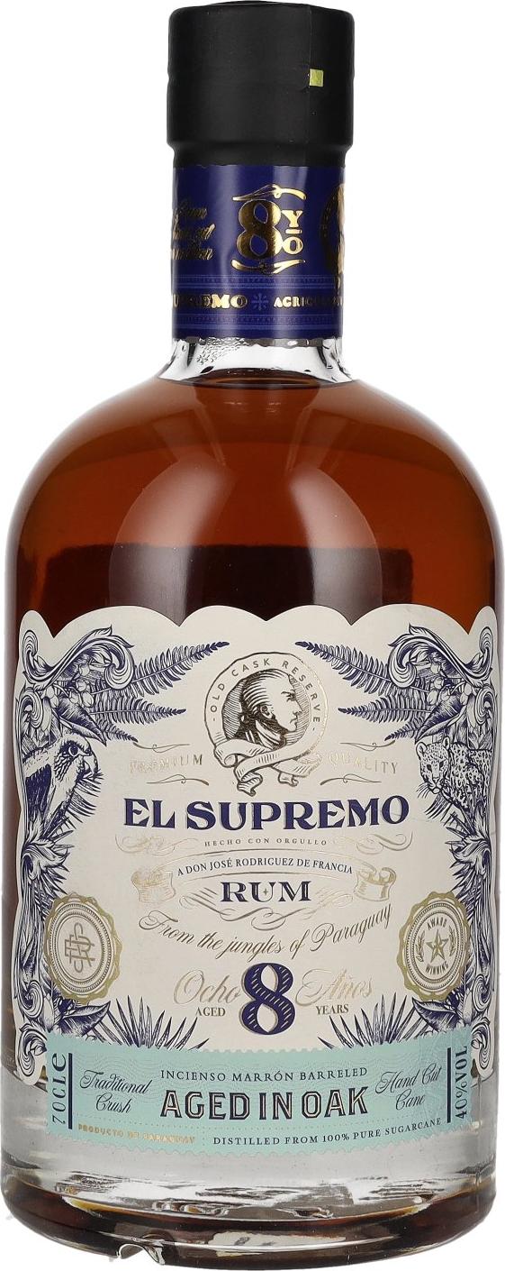 El Supremo 8 Year Old OAK CASK Rum 40% Vol. 0,7l