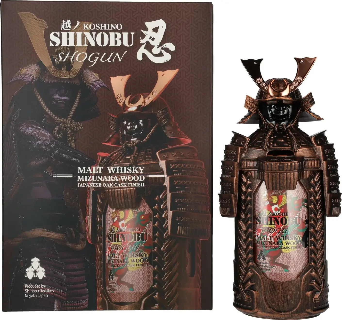 The Koshi-No Shinobu SHOGUN Malt Whisky Mizunara Wood Oak Cask Finish 43% Vol. 0,7l in Giftbox