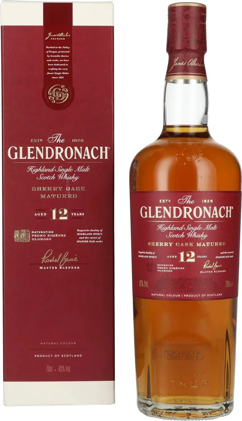 The GlenDronach 12 Years Old SHERRY CASK MATURED Highland Single Malt 43% Vol. 0,7l in Giftbox