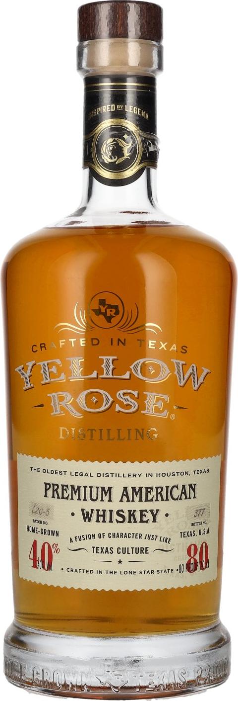 Yellow Rose PREMIUM AMERICAN Whiskey 40% Vol. 0,7l