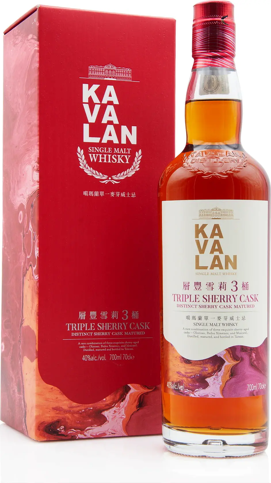 Kavalan TRIPLE SHERRY CASK Single Malt Whisky 40% Vol. 0,7l in Giftbox