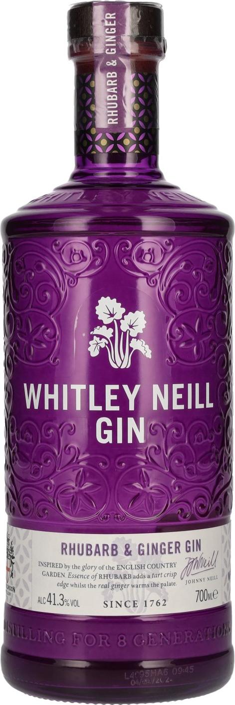 Whitley Neill RHUBARB & GINGER GIN 41.3% Vol. 0,7l
