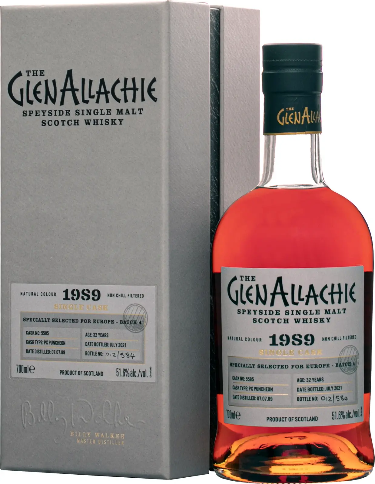 The GlenAllachie SINGLE CASK 32 Years Old PX PUNCHEON 51,6% Vol. 0,7l in Giftbox