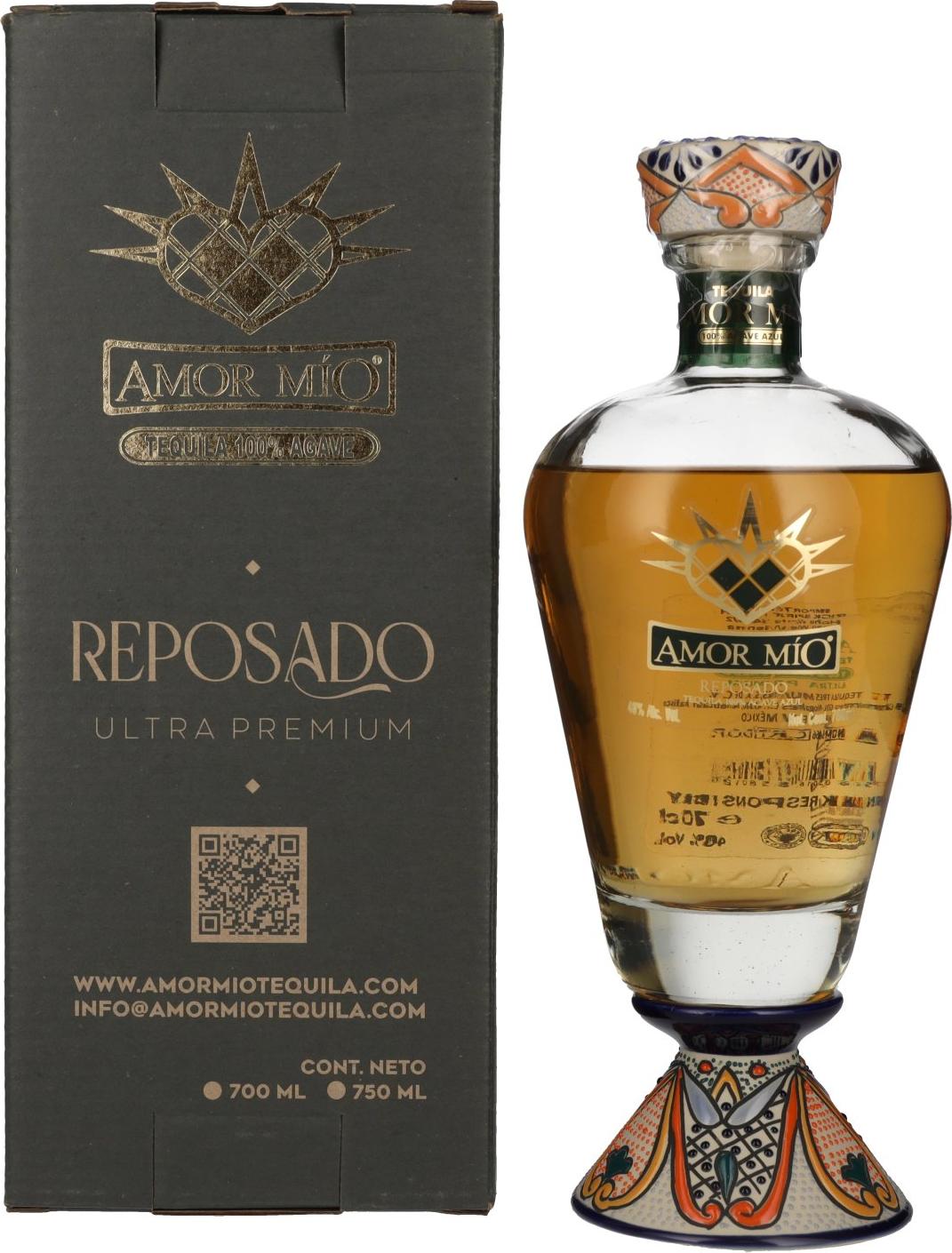 Amor Mío Tequila Reposado 100% Agave Azul 40% Vol. 0,7l in Giftbox