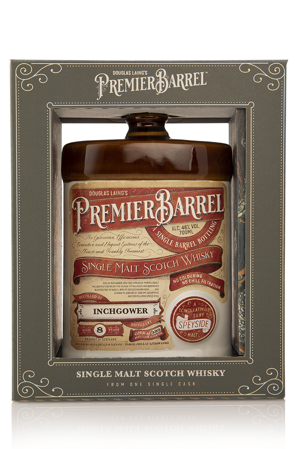 Douglas Laing PREMIER BARREL Inchgower 8 Years Old Single Malt 46% Vol. 0,7l in Giftbox