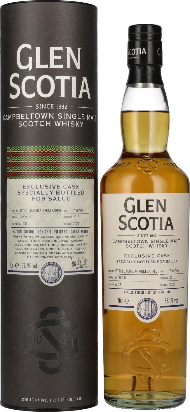 Glen Scotia 7 YO - SPECIALLY BOTTLED FOR SALUD 56,1% Vol. 0,7l in Giftbox