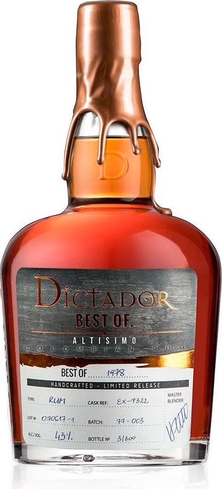 Dictador BEST OF 1978 ALTISIMO 45% Vol. 0,7l
