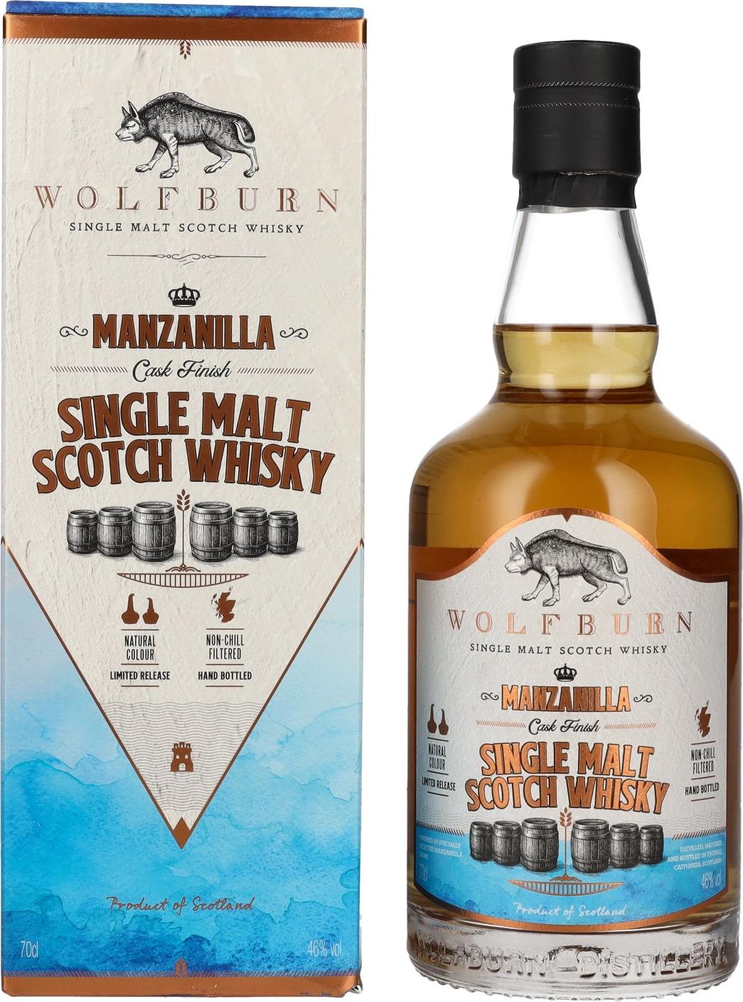 Wolfburn MANZANILLA Single Malt Scotch Whisky 46% Vol. 0,7l in Giftbox