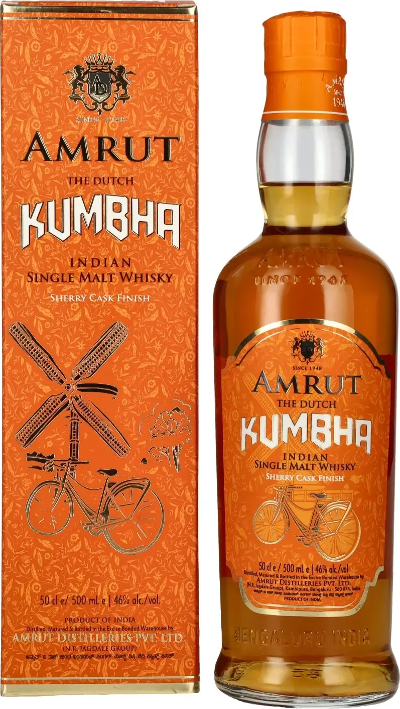 Amrut THE DUTCH KUMBHA Single Malt Whisky Sherry Cask Finish 46% Vol. 0,5l in Giftbox