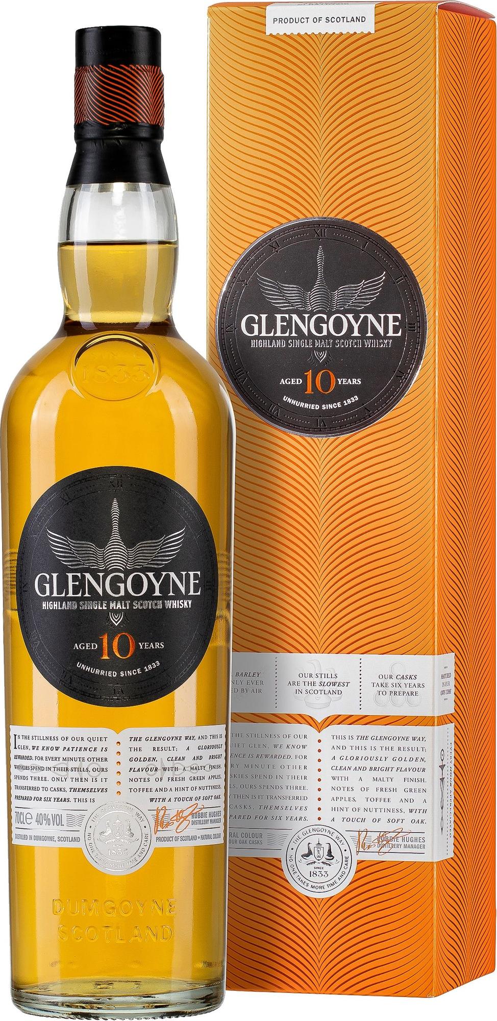 Glengoyne 10 Years Old Highland Single Malt Scotch Whisky 40% Vol. 0,7l