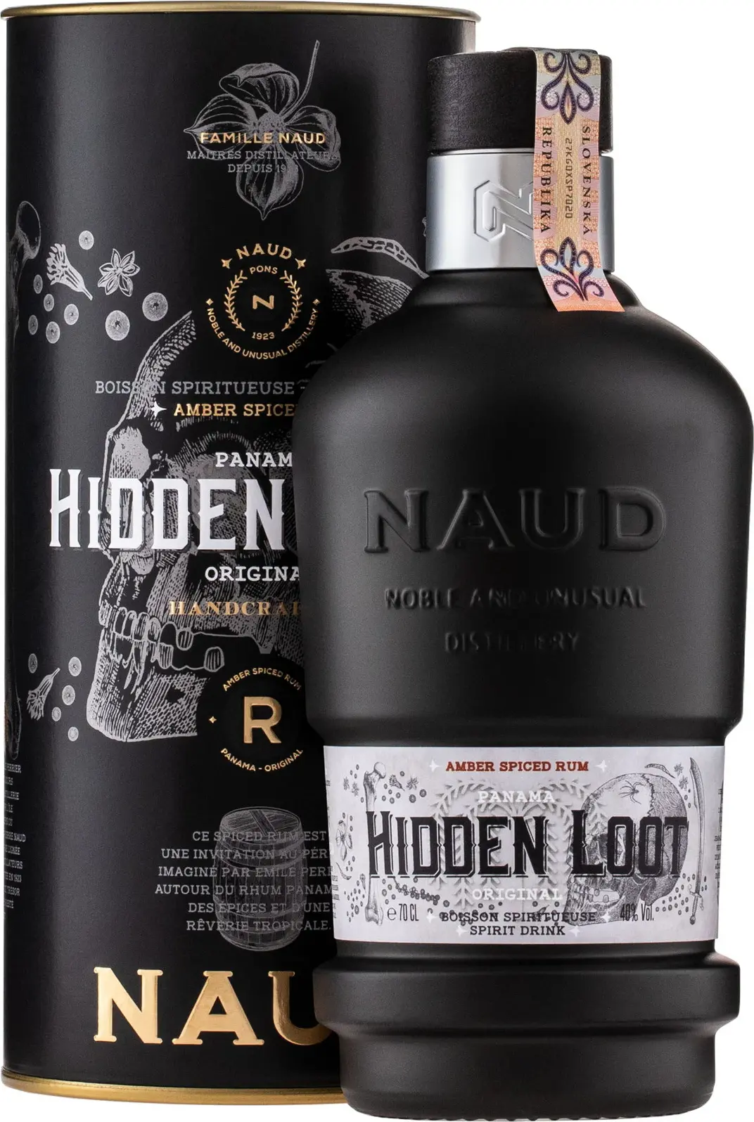 Naud HIDDEN LOOT Amber Spiced Rum 40% Vol. 0,7l in Giftbox