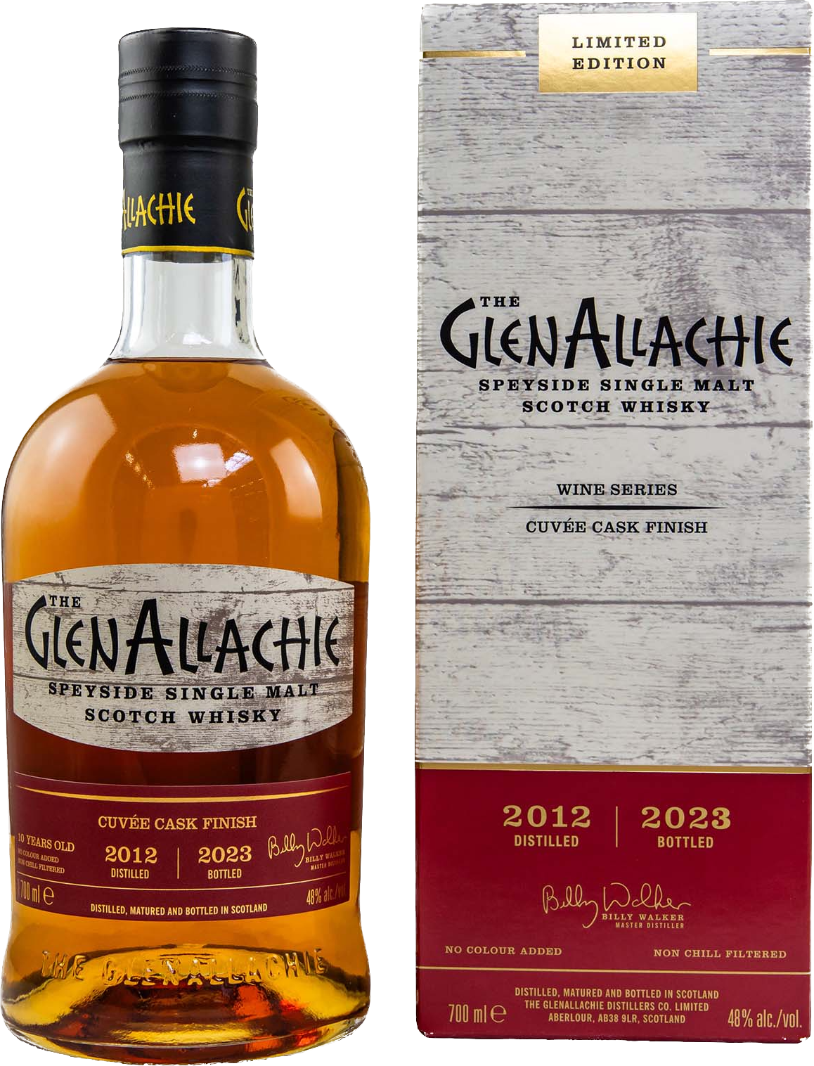 The GlenAllachie Wine Cuvée Cask Finish 2012/2023 10 Years Old 48% Vol. 0,7l in Giftbox