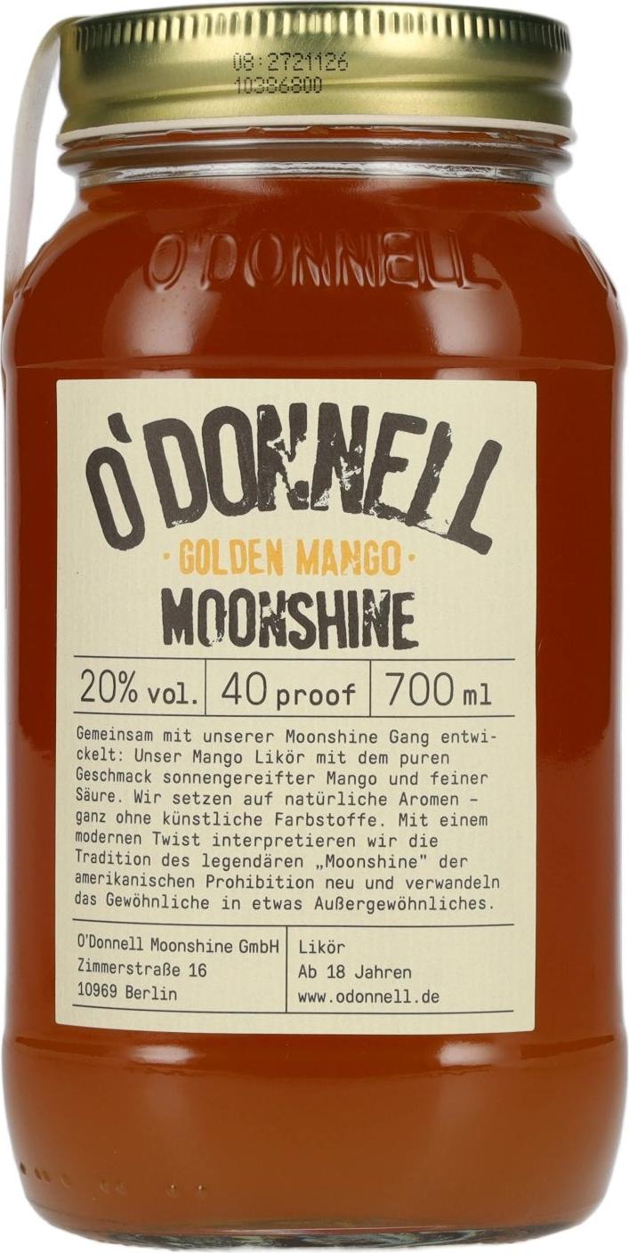 O'Donnell Moonshine GOLDEN MANGO Liqueur 20% Vol. 0.7l