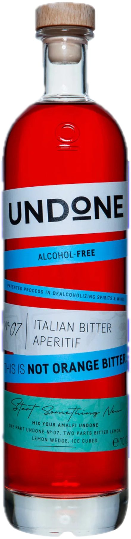 Undone NO. 7 ITALIAN BITTER APERITIF | NOT ORANGE BITTER Alcohol-free 0,7l