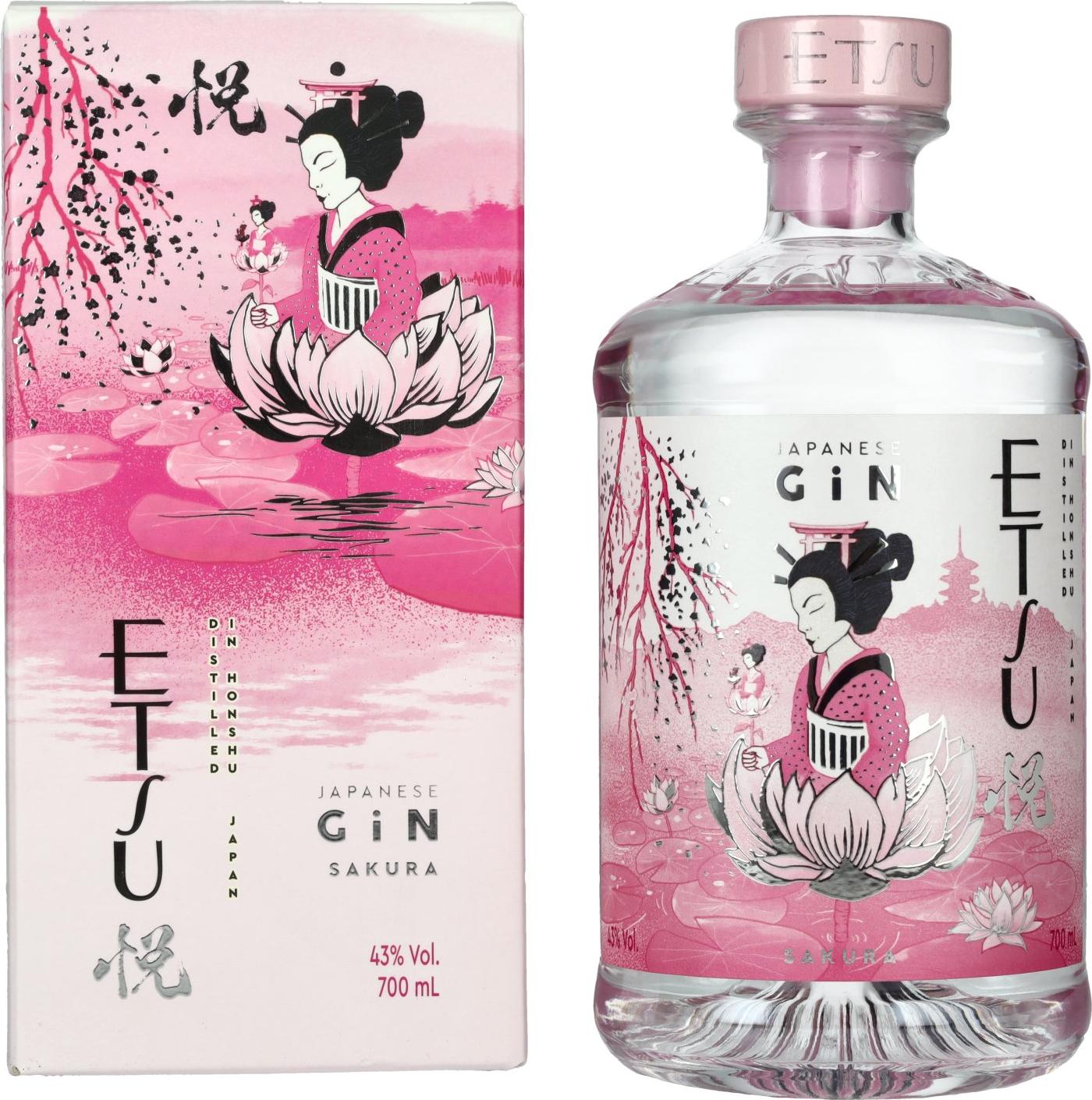 Etsu Japanese SAKURA Gin 43% Vol. 0,7l in Giftbox