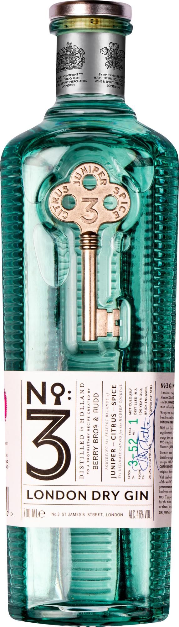 No. 3 London Dry Gin 46% Vol. 0,7l